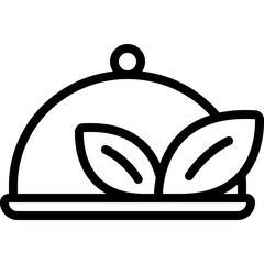 Vegetarian Room Service Icon