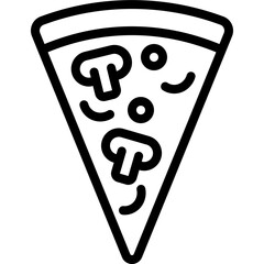 Vegetarian Pizza Slice Icon