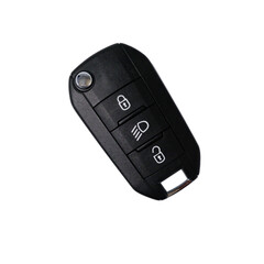 Car key close-up, png background, key photo black metal concept, car key security concept idea, beautiful view.