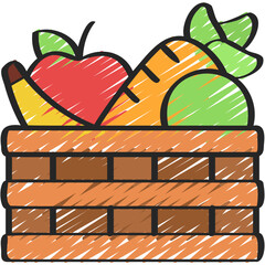 Wooden Fruit Crate Icon