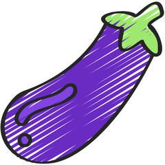 Aubergine Fruit Icon