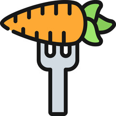 Fork In Carrot Icon