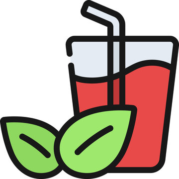 Vegetarian Drink Glass Icon