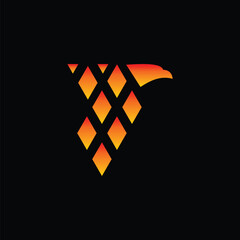 FIRE BIRD ICON LOGO TEMPLATE VECTOR