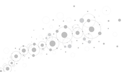 Technology abstract background. Abstract geometric background. Connected circles. Network of circles.