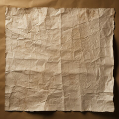 Fototapeta premium A frontal view of tea-stained paper, captivating with its traditional patterns and delicate folds