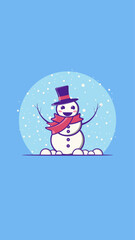 illustration of a snowman