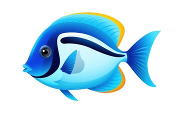 Surgeonfish icon on white background 