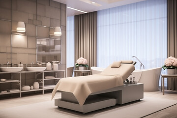 Modern Spa and Beauty Massage Salon Created with Generative AI Tools