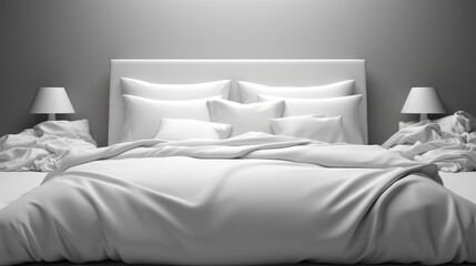 A large white bed UHD wallpaper