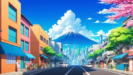 Fototapeta na wymiar Anime Background/Wallpaper