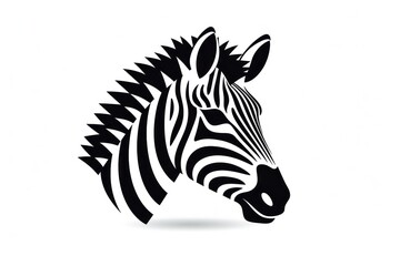 Zebra icon on white background