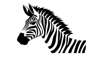 Zebra icon on white background