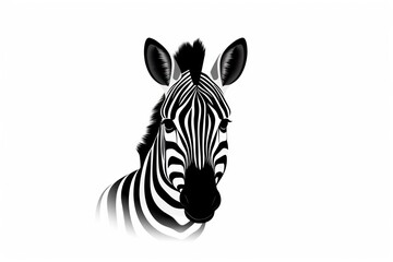 Zebra icon on white background 