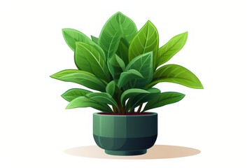 ZZ plant icon on white background 