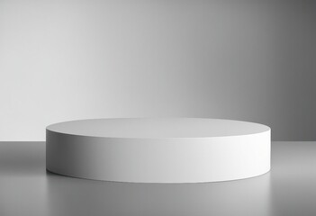 White circle podium stand 3D cylindrical pedestal display