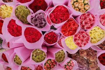 Flowers in hongkong flower market