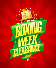 Boxing week clearance sale, poster design