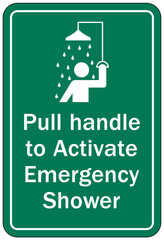 Emergency safety shower sign