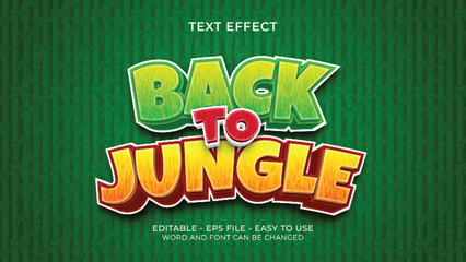 BACK to JUNGLE 3D text effect