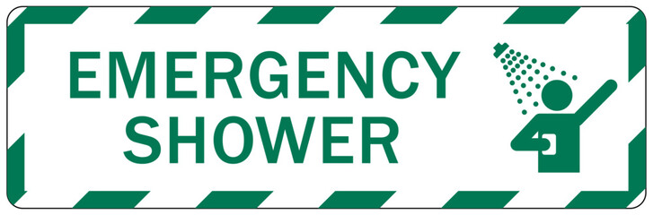 Emergency safety shower sign