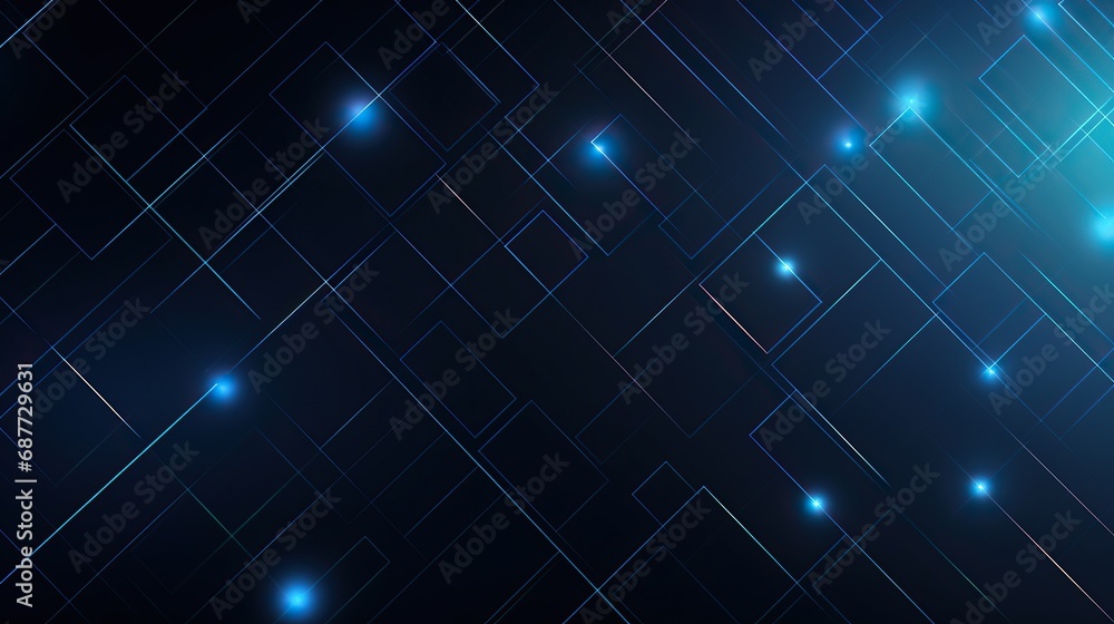 Poster digital blue network connection. abstract pattern with dots and lines. futuristic modern background.