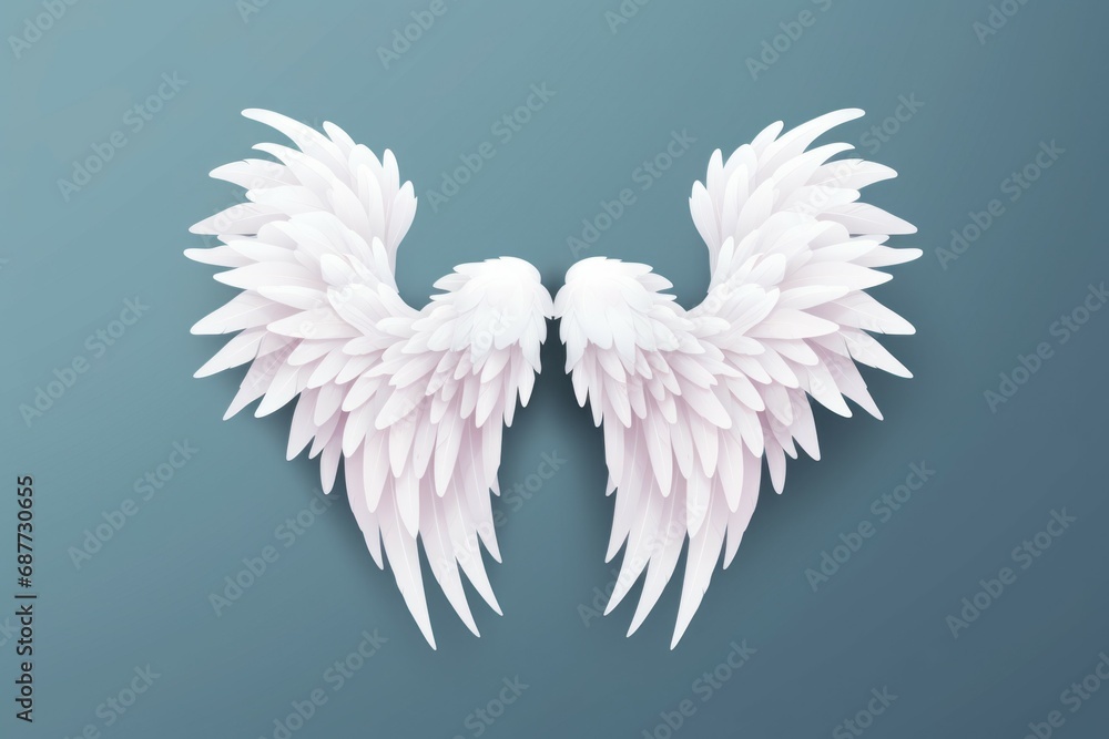 Poster wings of cupid. studio background with selective focus and copy space