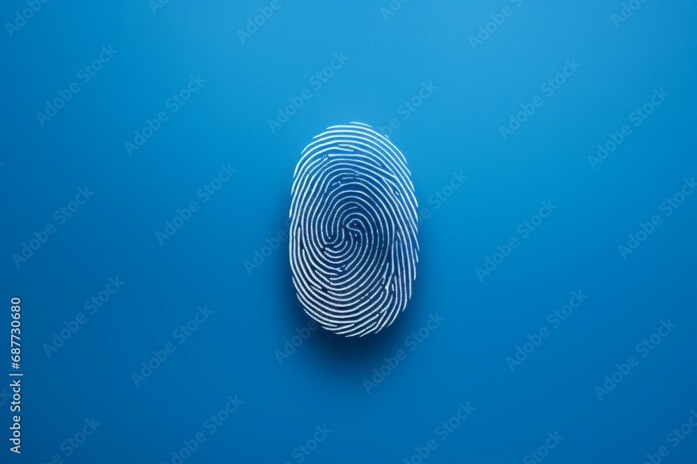 Poster fingerprint close up. background with selective focus and copy space