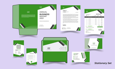 Abstract stationery set template.