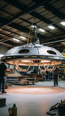 UFO Being Built in a Secret Government Facility 