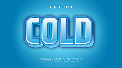 COLD 3D text effect
