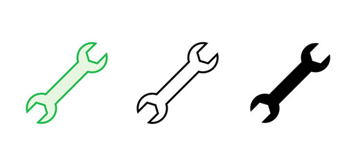 Wrench icon set. repair icon vector. tools icon vector