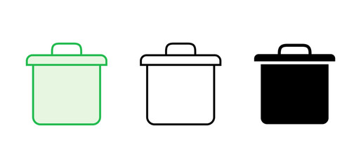Trash icon set. trash can icon. delete icon vector. garbage
