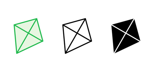 Kite icon set. kite vector icon.