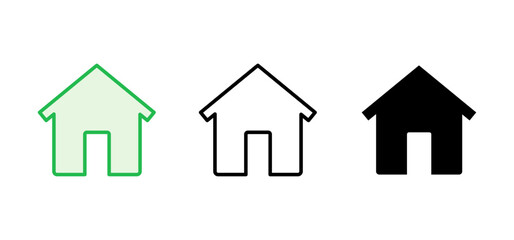 House icon set. Home icon vector