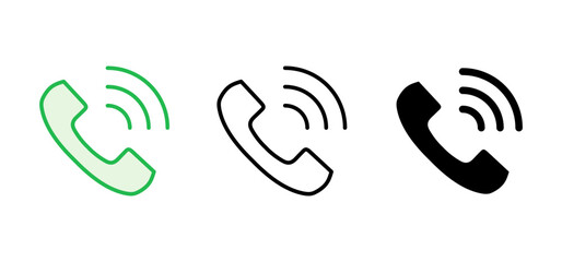 Call icon set. telephone icon vector. phone icon vector. contact us