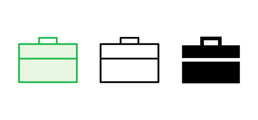 Briefcase icon set. suitcase icon. luggage symbol.