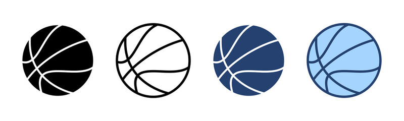 Basketball icon vector. Basketball ball sign and symbol - obrazy, fototapety, plakaty