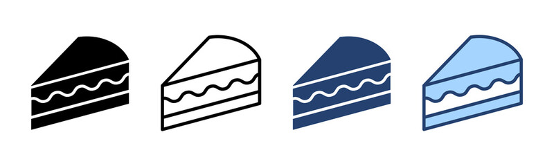 Cake icon vector. Cake sign and symbol. Birthday cake icon