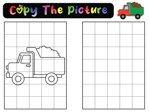 Copy the picture. Coloring book pages for kids. Education developing worksheet. Game for children.