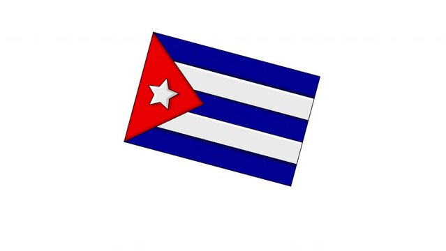 animated video of the Cuban flag icon