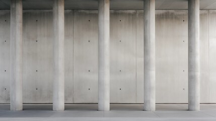 Abstract architecture background, empty space with concrete walls and columns.