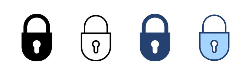 Lock icon vector. Padlock sign and symbol. Encryption icon. Security symbol