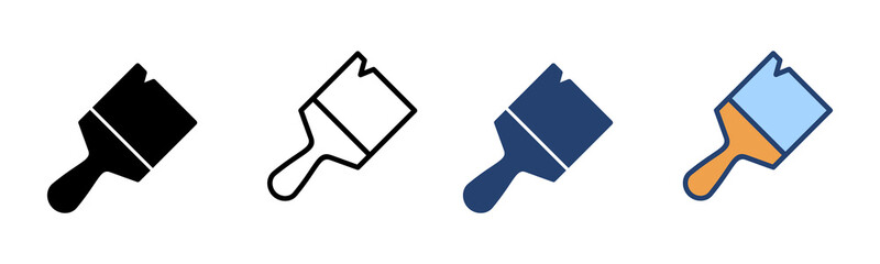 Paint icon vector. paint brush sign and symbol. paint roller icon vector