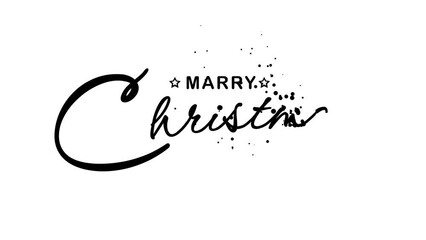 Merry Christmas Text Animation. Great for Merry Christmas Celebrations, lettering with alpha or transparent background, for banner, social media feed wallpaper stories