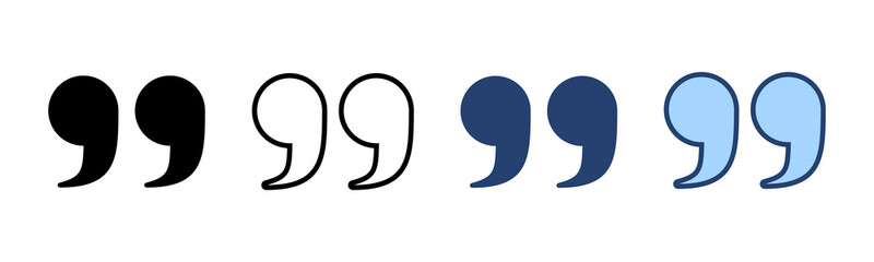 Quote icon vector. Quotation mark sign and symbol