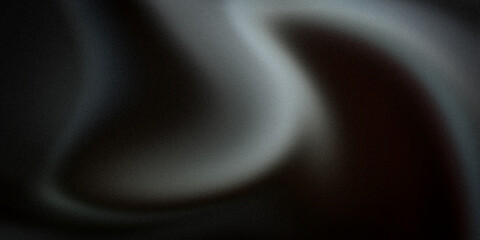 Dark gloomy mysterious gray black wide background. Blurred pattern with noise effect. Grainy website banner, desktop, template, digital gradient. Vintage style Christmas, New Year, Valentine, Easter