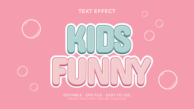 KIDS FUNNY playful text effect