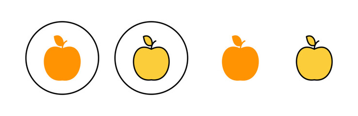 Apple icon set for web and mobile app. Apple sign and symbols for web design.