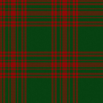 Green, Red Tartan Weave Pattern - Tile